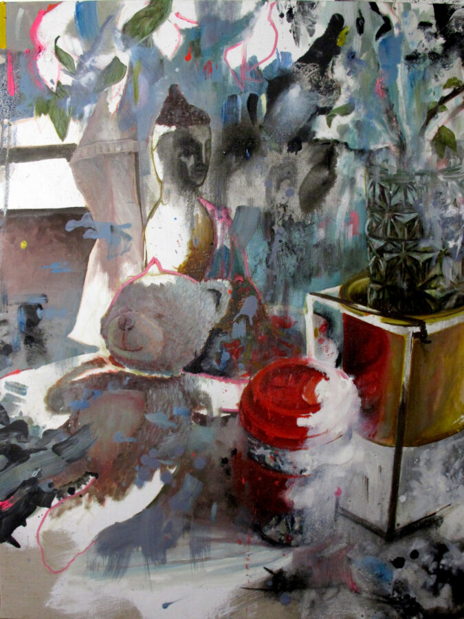 NATURE MORTE ET OURS EN PELUCHE